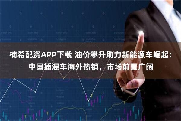 楠希配资APP下载 油价攀升助力新能源车崛起：中国插混车海外热销，市场前景广阔